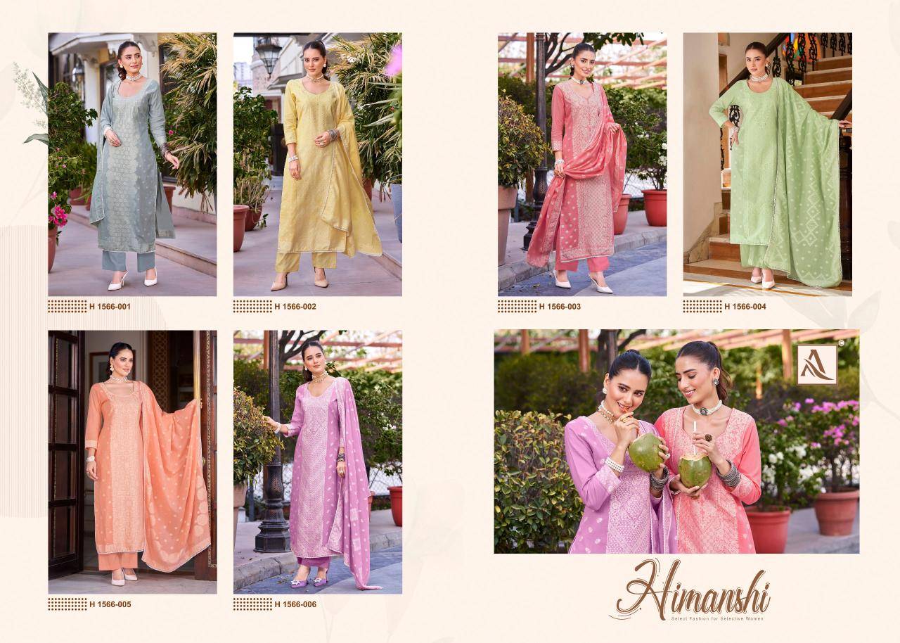 HIMANSHI By Alok Suit Stylish Beautiful Colourful Printed & Embroidered Party Wear & Occasional Wear Pure cotton Dresses At Wholesale Price